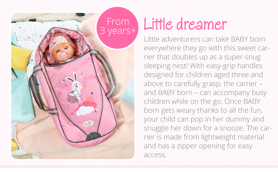 Zapf Creation 832448 Baby Born Schlaf-und Tragetasche