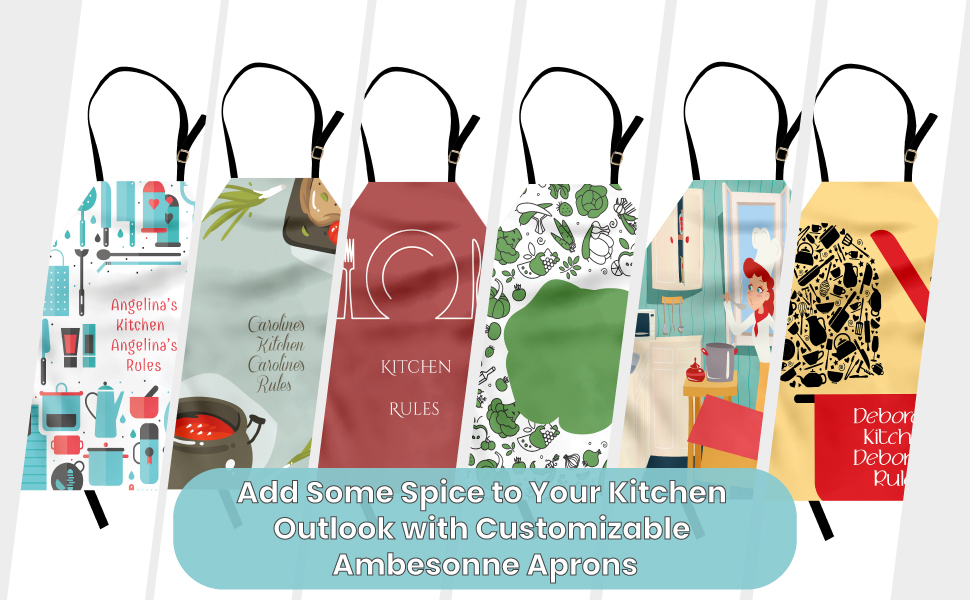 customize apron for kitchen garden work artists gift idea personalized