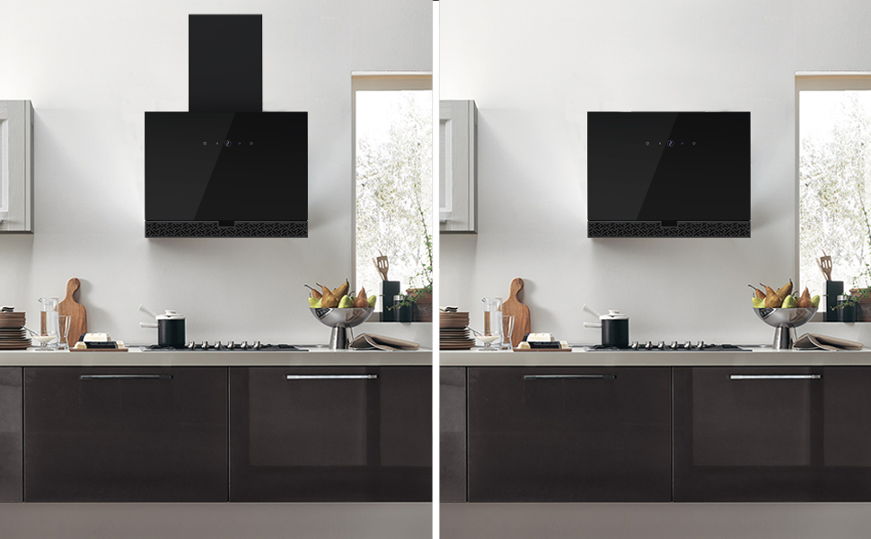 FIREGAS Brushless Motor Cooker Hood 60 cm, Extractor Hood with 9 Speed