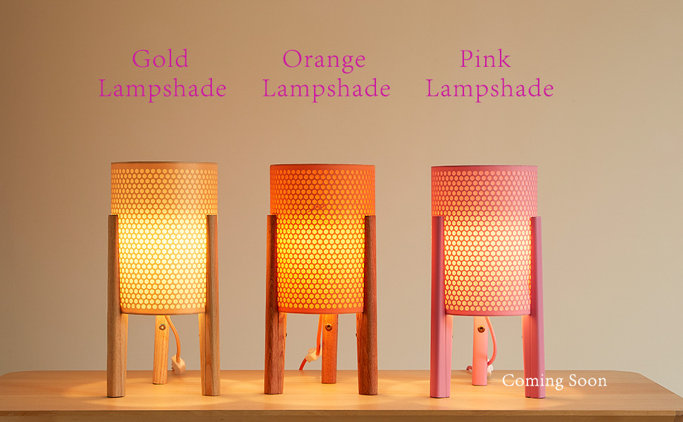 HROOME Modern Wood Tripod Table Lamp for Room Kids Bedside Bedroom