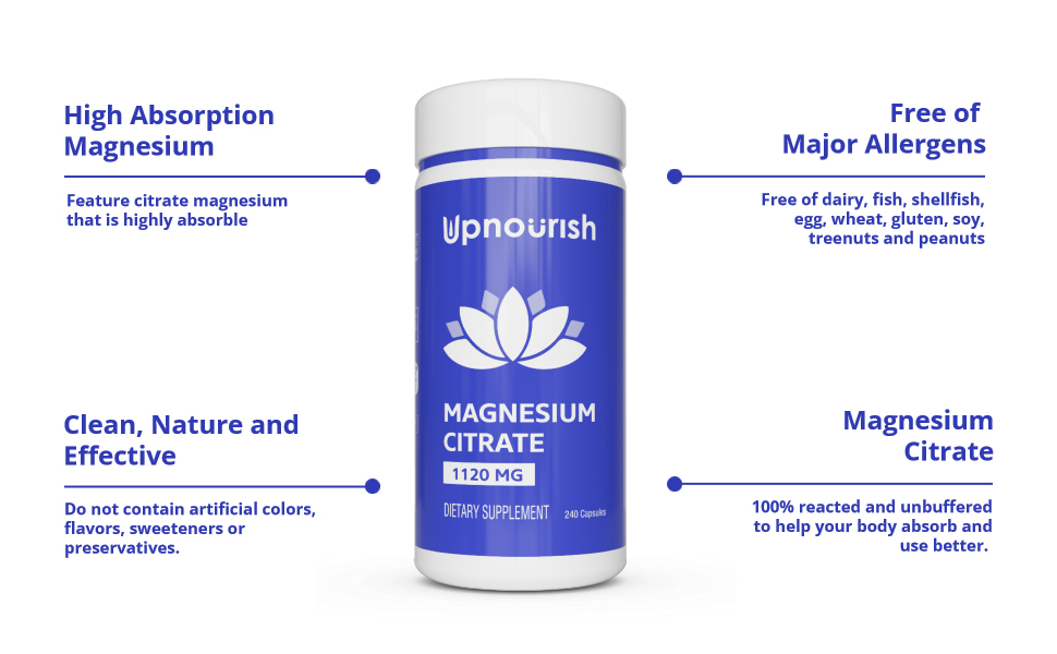 UpNourish Pure Magnesium Citrate