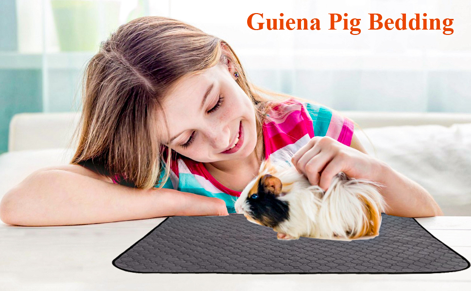 HERCOCCI Guinea Pig Fleece Cage Liners, Super Absorbent Reusable & Washable
