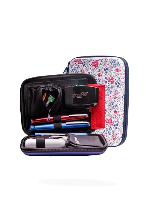 glucology travel case floral planets cactus patterned diabetic cases
