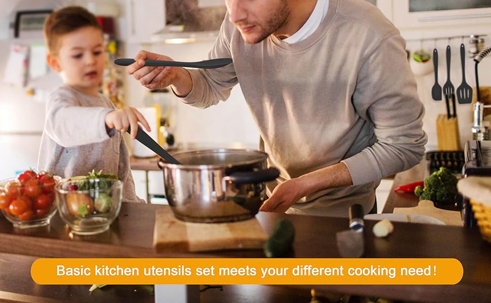 Black Silicone Utensils