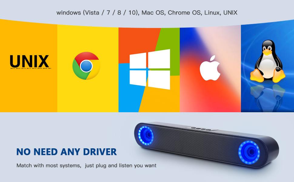 LENRUE Upgraded Computer Speakers, 59 ins Ultra Long Cable