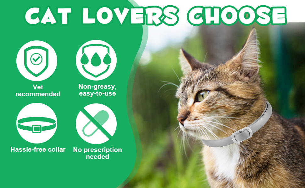 Cat Flea and Tick Collar, 4 Pcs Flea Treatment Cat, 24 Months Effective