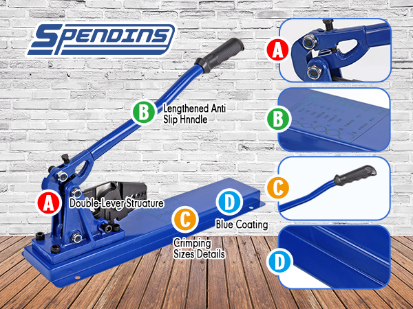 ▲ペグ Shaper 3 Hole 1/2～4/4 SPENDINS 24 Inch Bench Swaging Cutting Tool, Wire Rope
