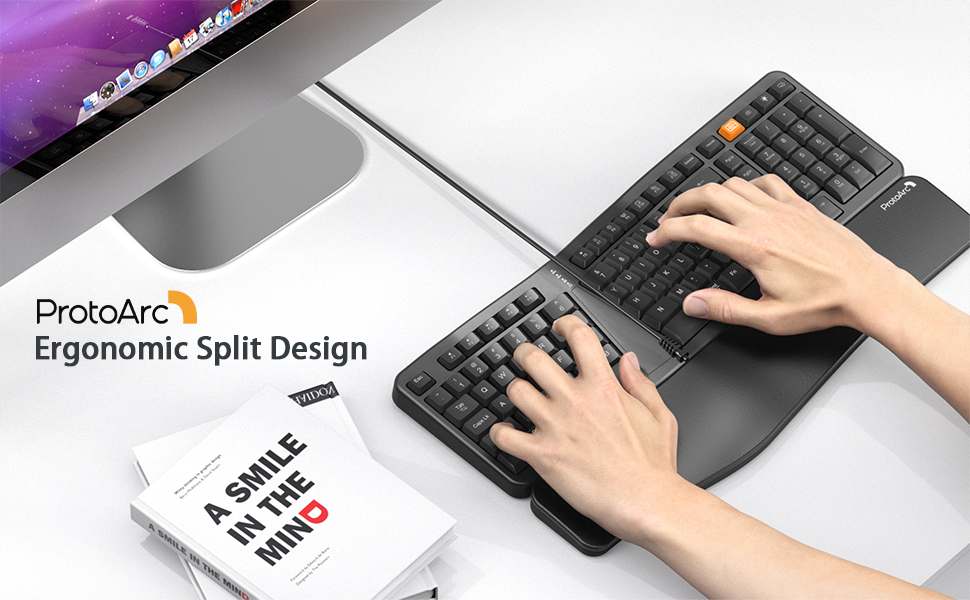 Wired Ergonomic Split Keyboard backlit A+ content (1)