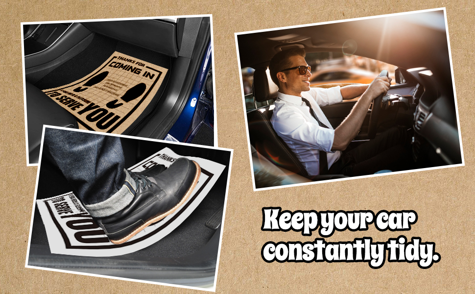 100pcs Disposable Paper Floor Mats for Car White Portable