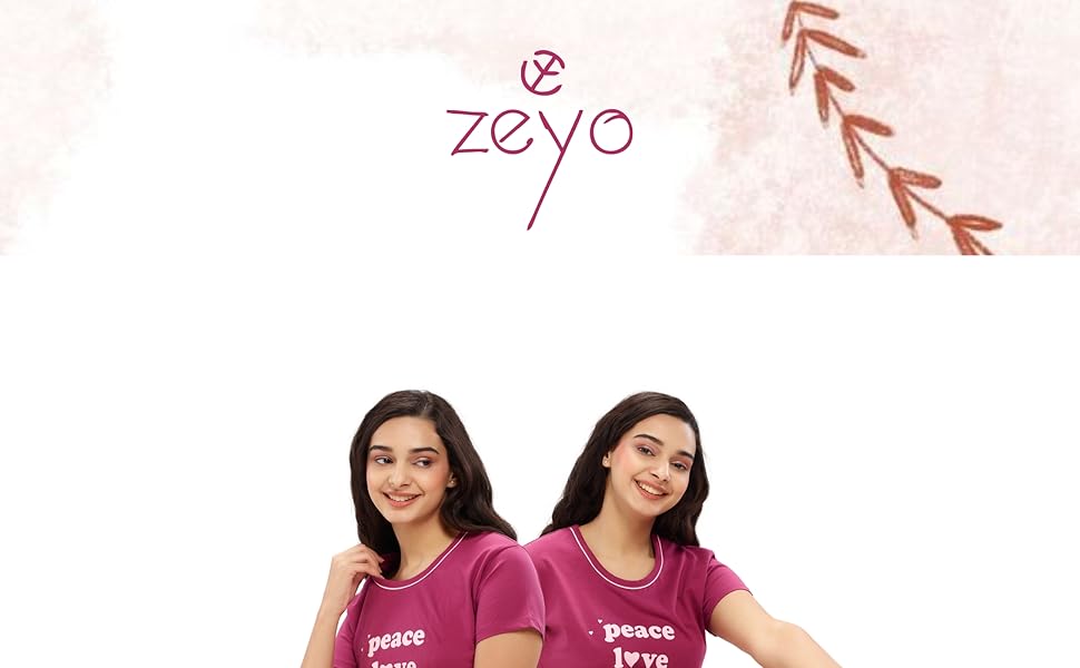 zeyo night suit set for women night dress for women