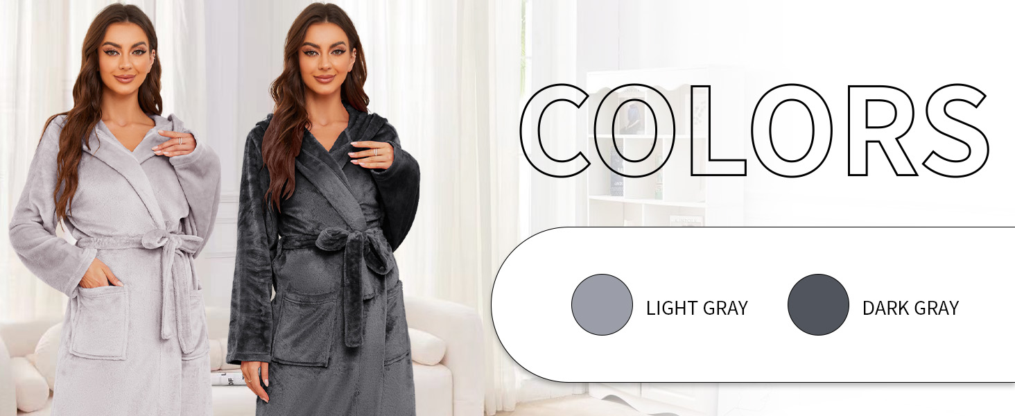 women hooded robe