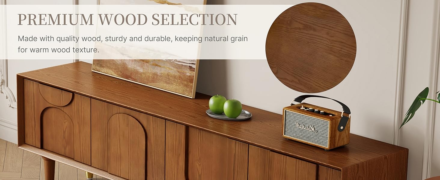 wood brown media console