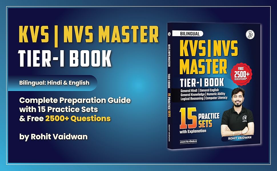 KVS & NVS Tier-I Exam Master Book – Bilingual Guide with Practice Sets