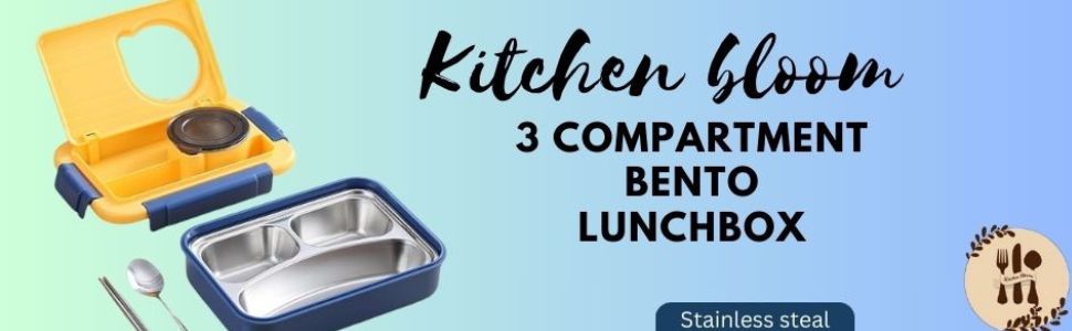 3 compartment bento lunchbox