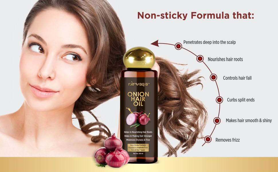 Nirvasa Onion Hair oil for Hair Growth for Men & Women Having Onion Oil