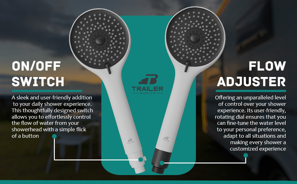 Trailer Basics High Pressure RV Handheld Shower Head