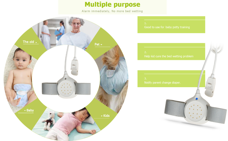 Bedwetting Alarm, Bedwetting Alarm Sensor Monitor Bedwetting Bedwetting