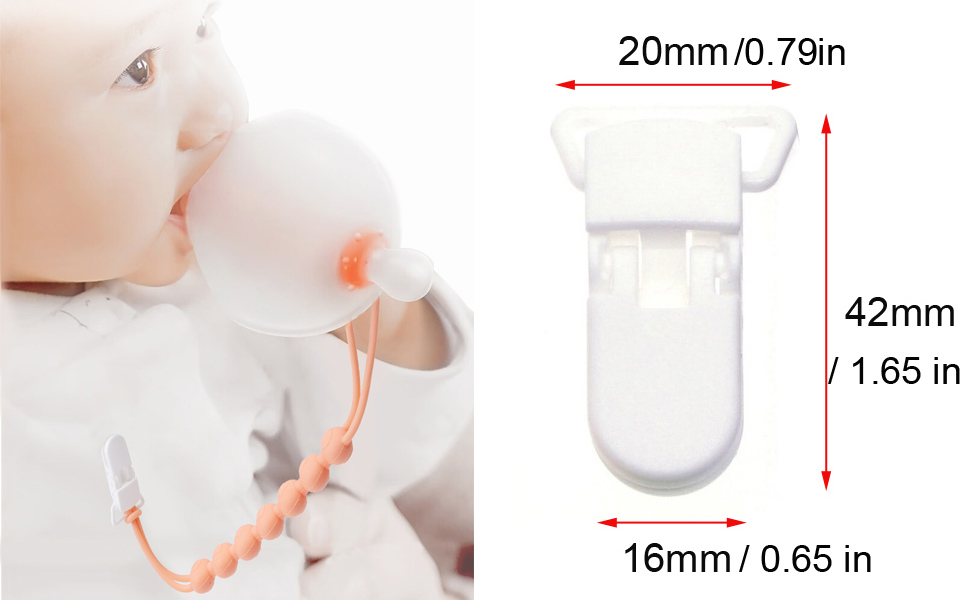 Colorful mam pacifier clips