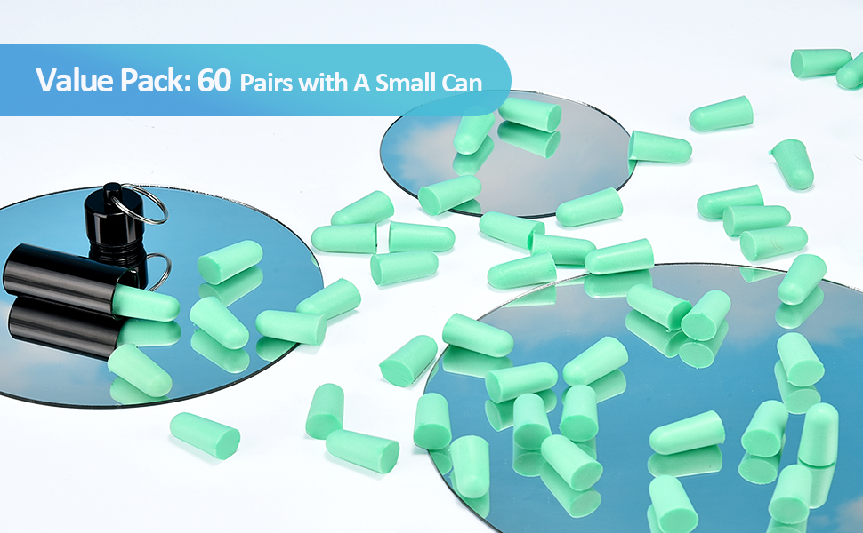 Ultra Soft Foam Earplugs, Noise Cancelling Earplugs for Sleeping, 38dB