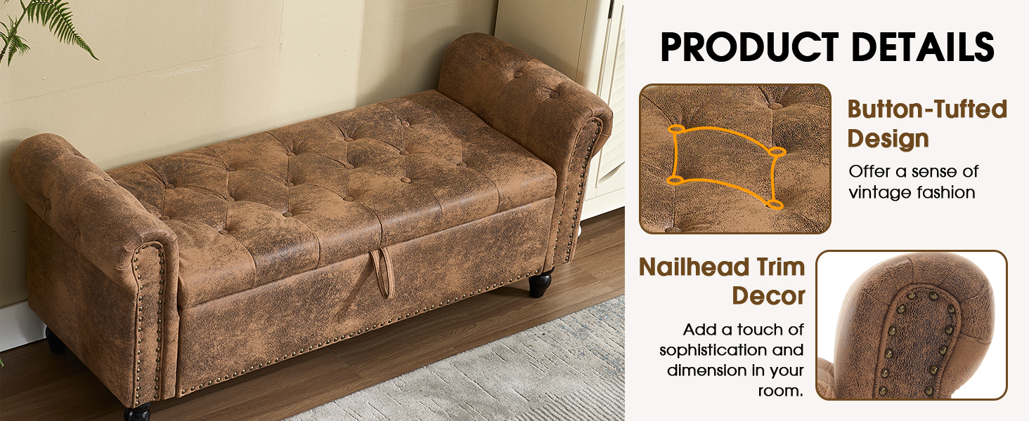 Storage Ottoman Bench