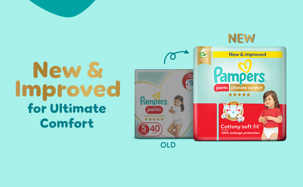 Pampers Ultimate Comfort Pants Diapers, Size 3, 6-11kg, Lotion infused