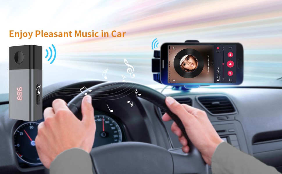 FM Transmitter, Wireless Car Radio Adapter Car Kit Car Kit