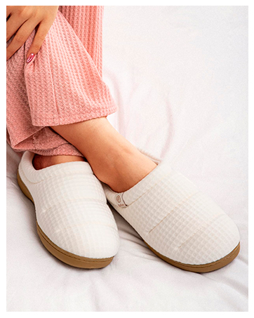 EverFoams Women's Bootie Slippers Non-slip Comfy Winter Indoor House Shoes with Knitted Collar 18 W138