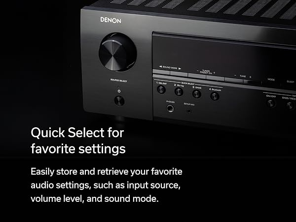 Quick Select for favorite settings