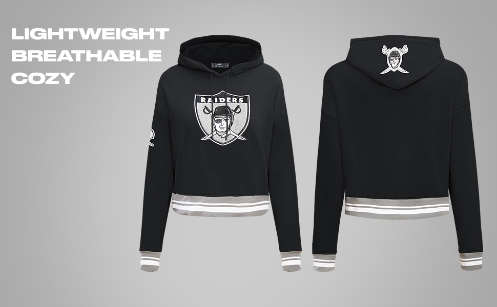 Characteristics NFL Women Retro Classics Cropped Pullover Hoodie