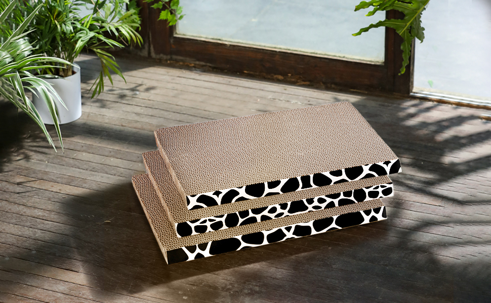 FUKUMARU Cat Scratcher, 3 PCS Cardboard Cat Scratcher