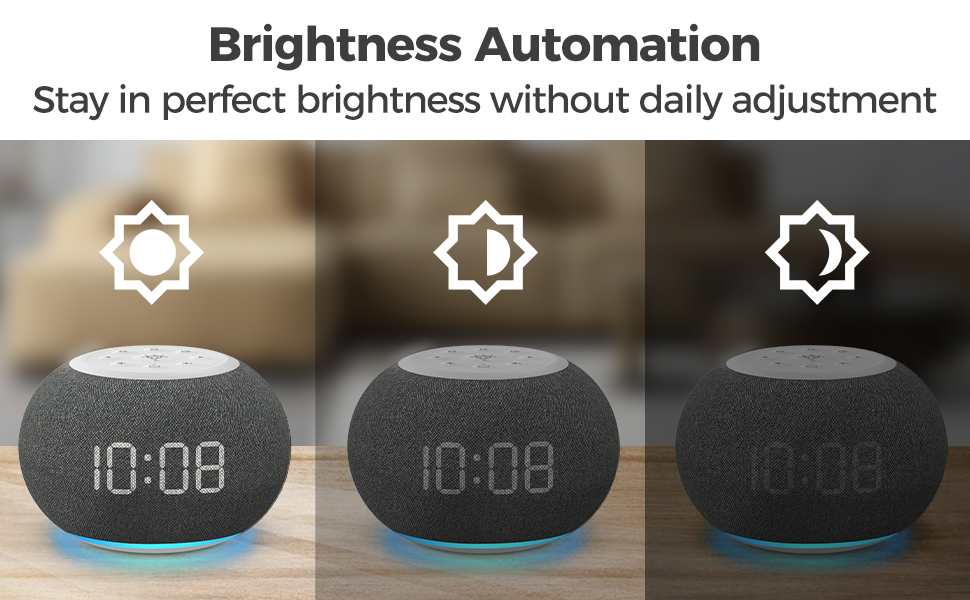 auto dimmer dimmable alarm clock comfort display for dark night