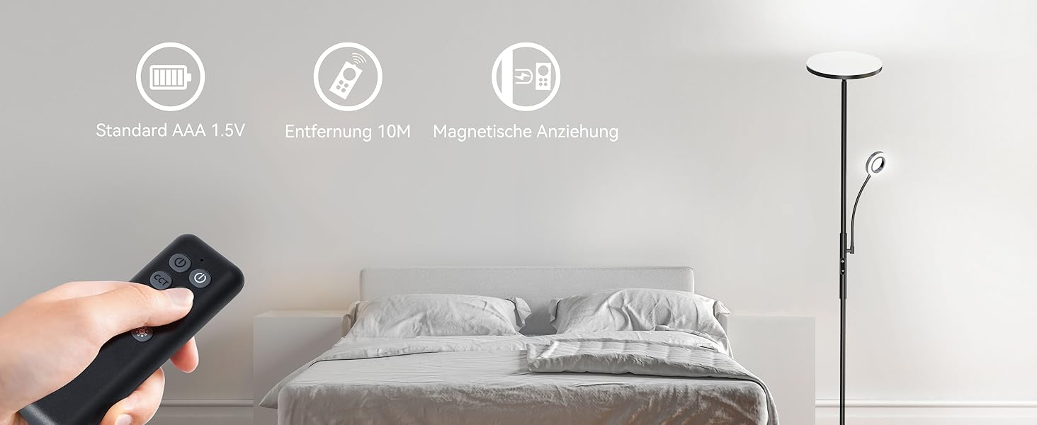 Stehleuchte Wohnzimmer mit Fernbedienung