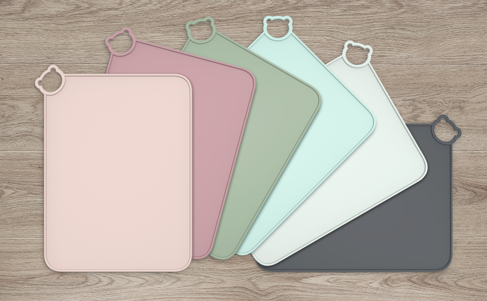 ME.FAN Silicone Placemats for Kids Baby Toddlers NonSlip