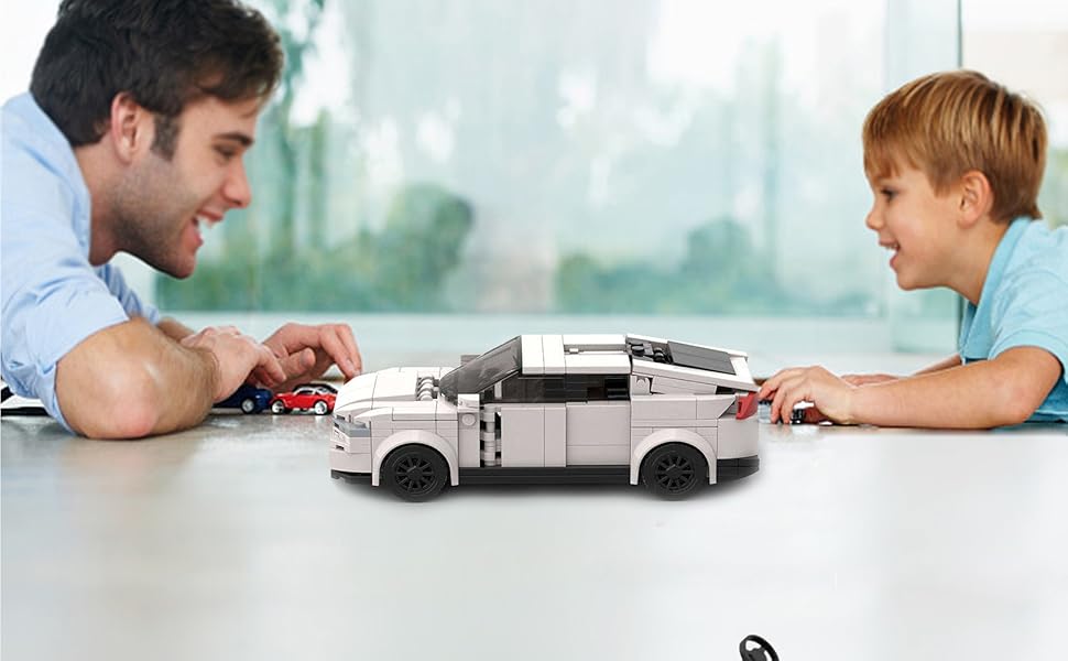 RhsMeuttle Model X Toy Car Building Kit, Speed Racing Sports Model Car MOC Building