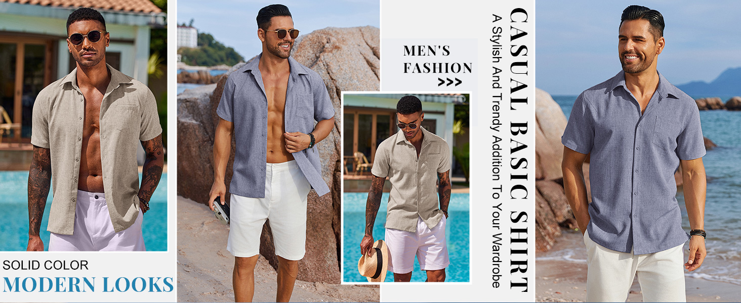 mens short sleeve button down shirt