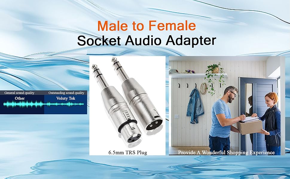 6.35mm male to xlr female adapter