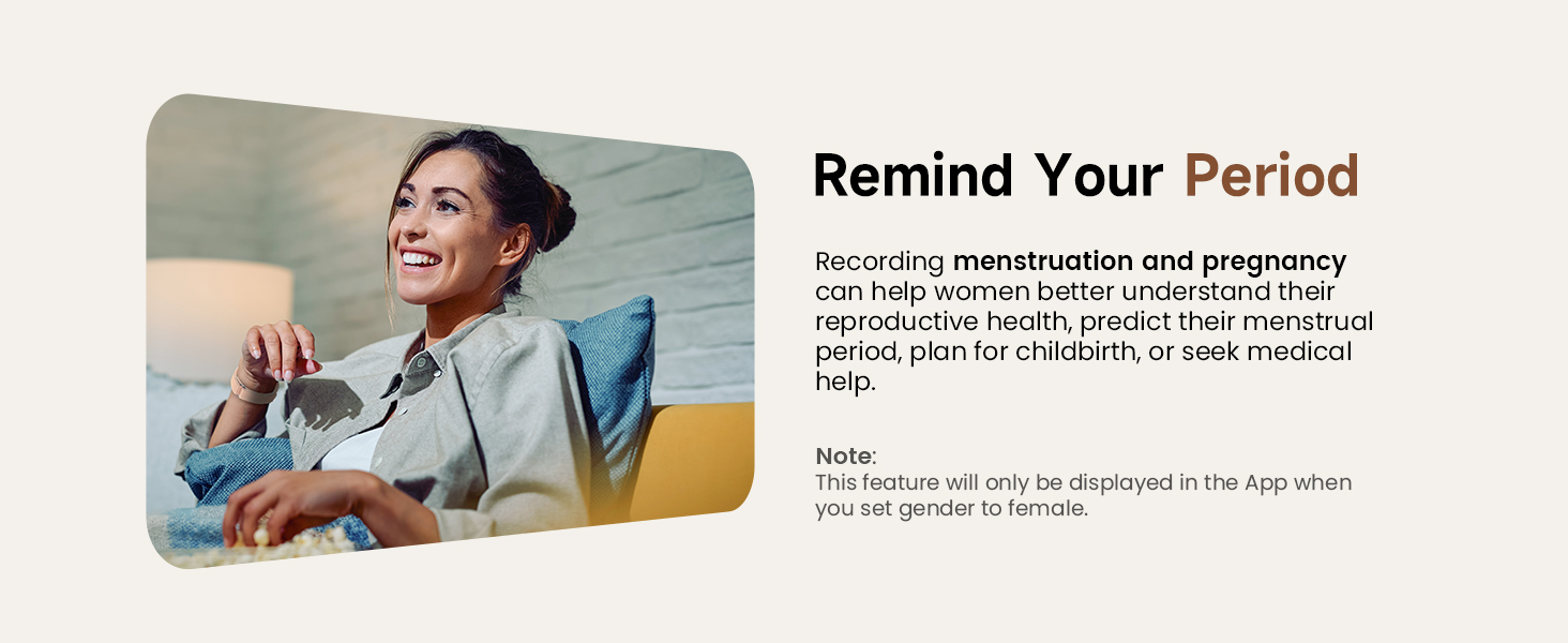 wearable smart band for menstruation and pregnancy reminder