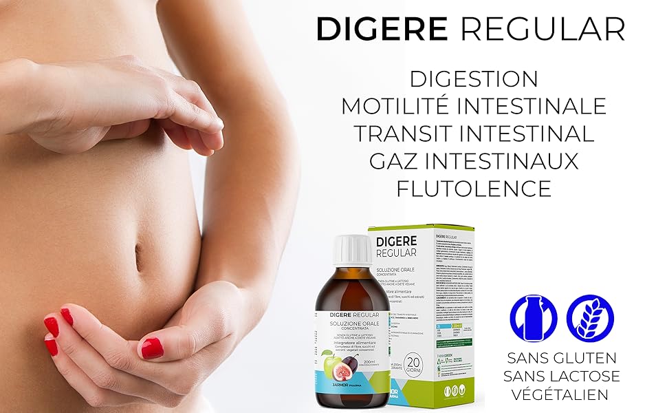J.Armor Integratore Digere Sirop Régulier - Végétalien Gluten et Sans Lactose