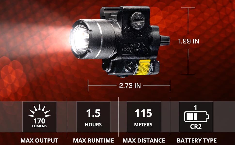 Streamlight 69240 TLR-4 Tactical Light with Red Aiming Beam, Black