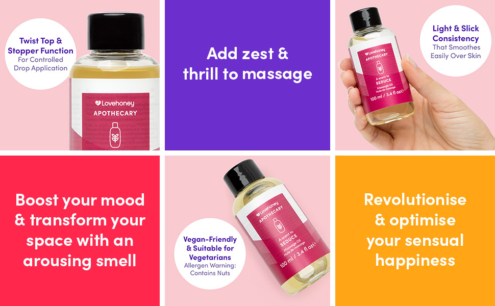 Lovehoney Apothecary Massage Oil 100ml Massage Oil for Couples