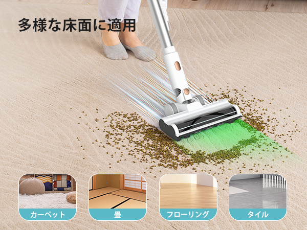 Amazon | 掃除機 コードレス 【2025革新版!業界初グリーンLED