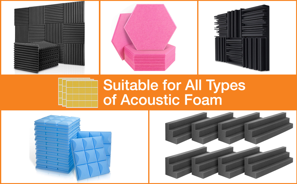 Double Sided Adhesive Tape Squares, Acoustic Foam Sound