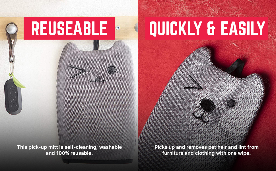 GPCA Winking Mitten Pet Hair, Fur and Lint Remover for