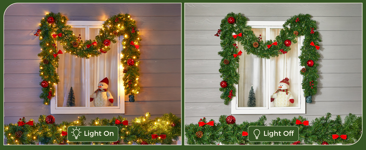 christmas garland with lights
