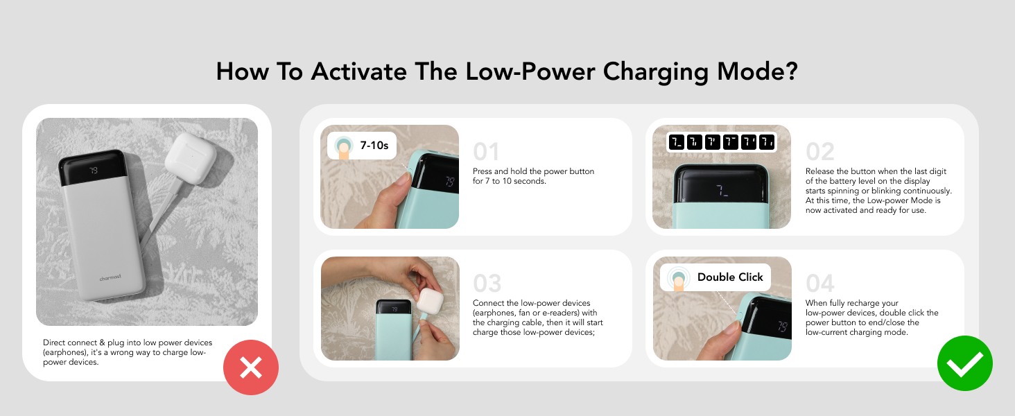 portable charger with built in cables