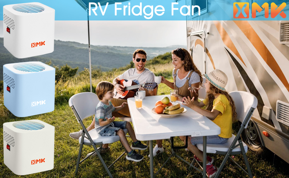 XMK RV Fridge Fan, 3,000 RPM Motor Circulate Air Inside