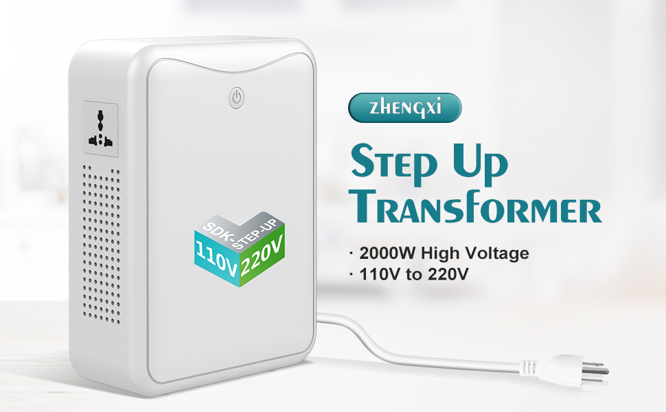 Step Up Transformer 110v to 220v Voltage Converter 2000w , No Noise , Ten Protection Functions 