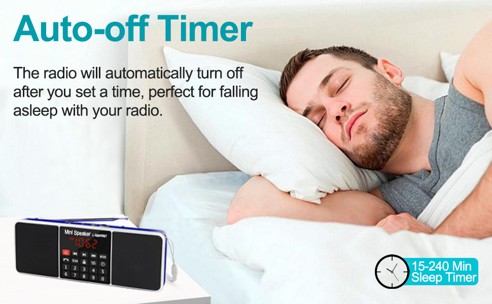 TRELC Portable AM FM Radio with Wireless Speaker, MP3 Music