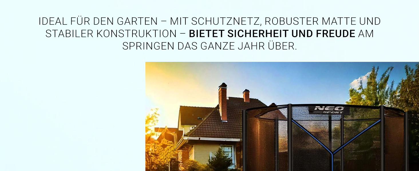 Neo-Sport Trampolin Outdoor für Kinder mit Sicherheitsnetz, Innen-Leiter und gepolsterten Stangen, witterfest und rostfr A22e6c5c 0ff5 43f5 8f1c Ef71115e05da. CR0,0,1464,600 PT0 SX1464 V1