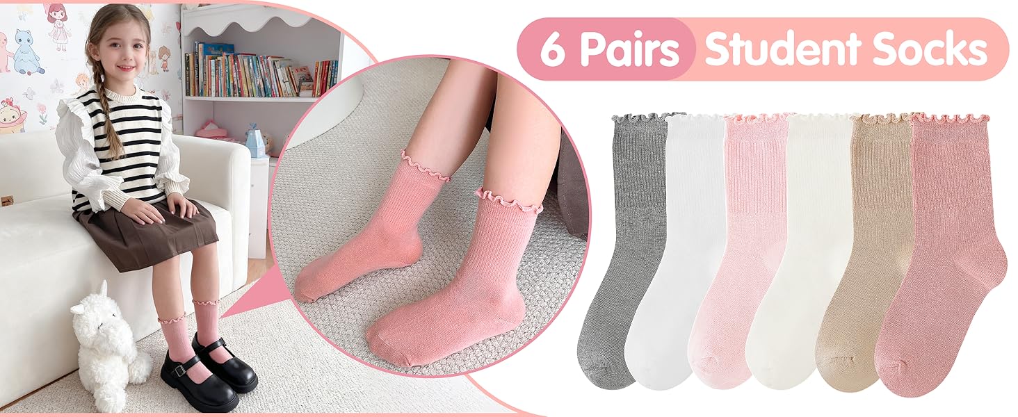 Girls Kids Ruffle Socks